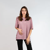 Boxy Fit Single Jersey Purple T-Shirt